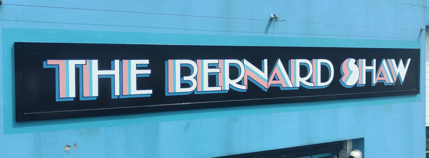 Bernard Shaw Handpainted Sign