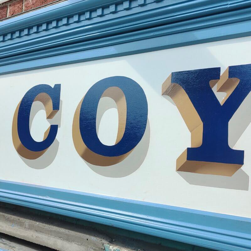 Coyles Shopfront Signwriting