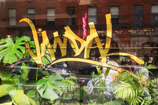 Vandal Cafe Gold Sign